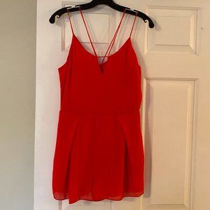 Red Romper with pockets